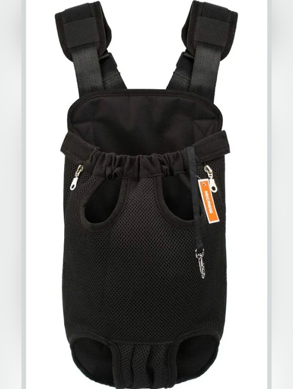 NICREW Dog Carrier, Hands Free Pet Backpack for Traveling, Legs Out Front Facing